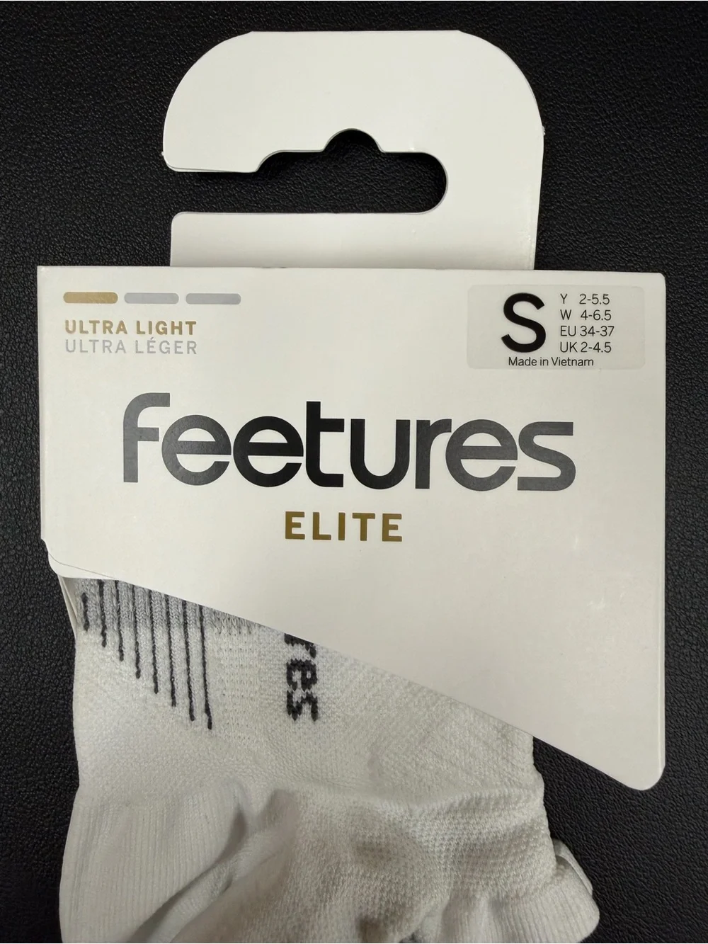Feetures Elite Ultra-Light No-Show Socks - White